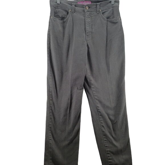 Gloria Vanderbilt Womens Jeans Black Size 10 Cotton Blend Button Zip Close - Picture 1 of 14